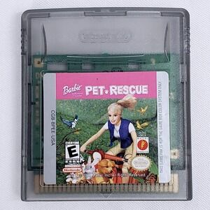Barbie Pet Rescue Game Boy Color Nintendo GBC Cartridge Mattel 2000 Authentic